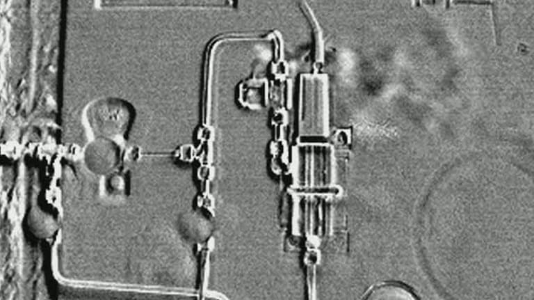 Infrared Camera Image of Pipes
