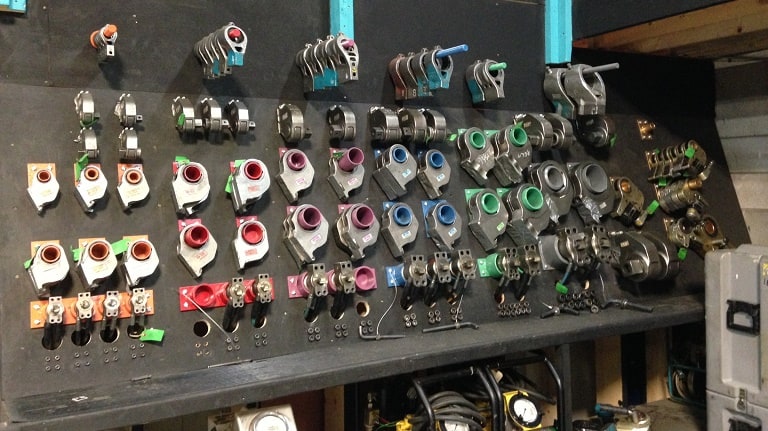 Bolt Torquing Tools Hanging on Wall